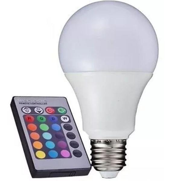 Lâmpada Bulbo LED 3,5w Rgb Colorido E27 Bivolt C/ Controle Remoto Luminatti