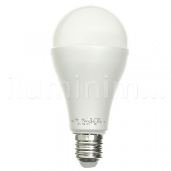 Lâmpada Bulbo LED A60 15W Bivolt Branca - Amarela - Iluminim Led