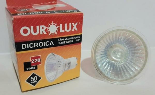 Lampada Dicroica Gu10 50w 220v - Ourolux