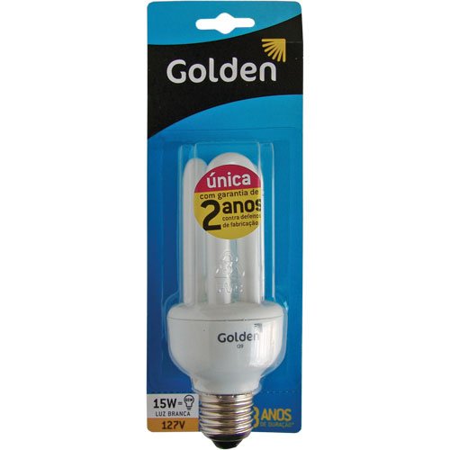Lâmpada Fluorescente Compacta Branca 15w 127v - Golden
