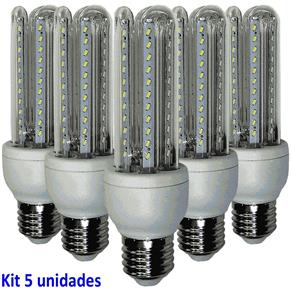 Lâmpada Led 7W Kit 5 Unidades E27 Branco Frio 6400K Econômica Wmt2423