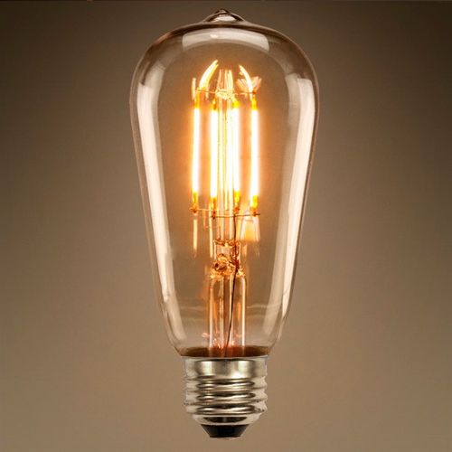 Lâmpada LED 8W ST64 Vintage Retrô Industrial Loft Thomas Edison Filamento 2200K Carbono LM1709