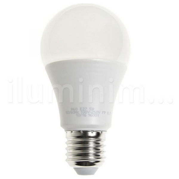 Lâmpada Bulbo LED A60 5W Bivolt Branca - Amarela - Iluminim Led