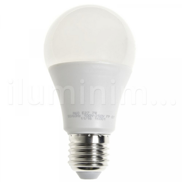 Lâmpada Bulbo LED A60 7W Bivolt Branca - Amarela - Iluminim Led