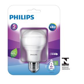 Lâmpada LED Bulbo Philips 7W E27 Certificação Inmetro 3000k - Único