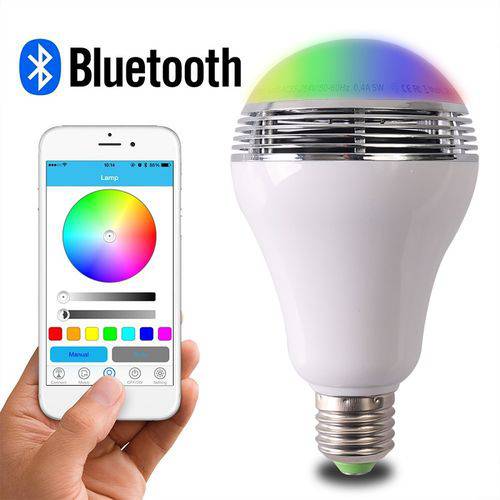 Lampada Led Colorida Controle Inteligente 3 em 1 Bluetooth