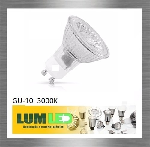 Lampada Led Dicroica Gu10 -127v Branco Quente 3000k/3500k