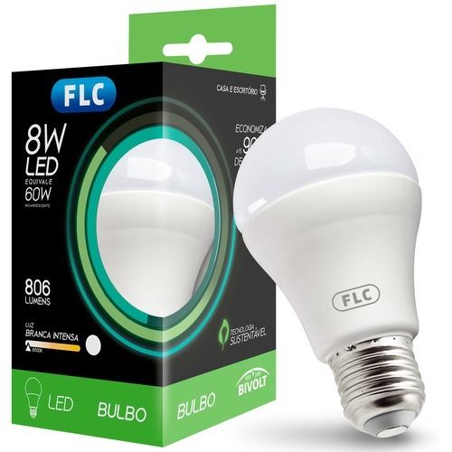 Lâmpada LED FLC A55 8W/6500K - Branca