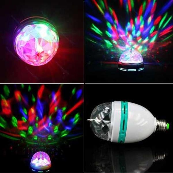 Lâmpada LED Giratória RGB Colorido Festa Bola Maluca Bivolt