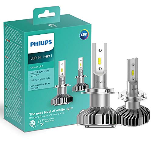 Lampada Led H7 Philips Ultinon 12v 6200k 160% + Luz