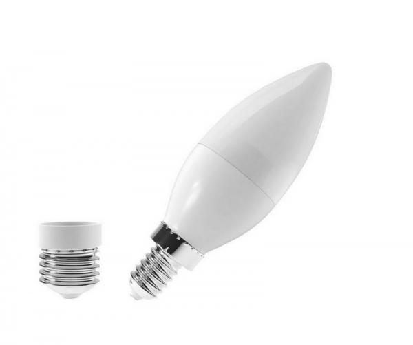 Lâmpada LED Luminatti Vela 6W Leitosa Bivolt 2700K C/ Adaptador
