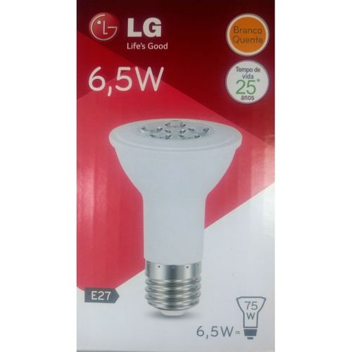 Lâmpada LED PAR20 6,5W Bivolt E27 3000K LG 25horas