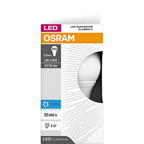 Lâmpada LED Superstar A75 9,5W E27 6500K Luz Branca Fria Bivolt Osram