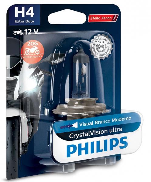 Lâmpada Philips Crystal Vision Moto H4 4300k 35w Extra Duty