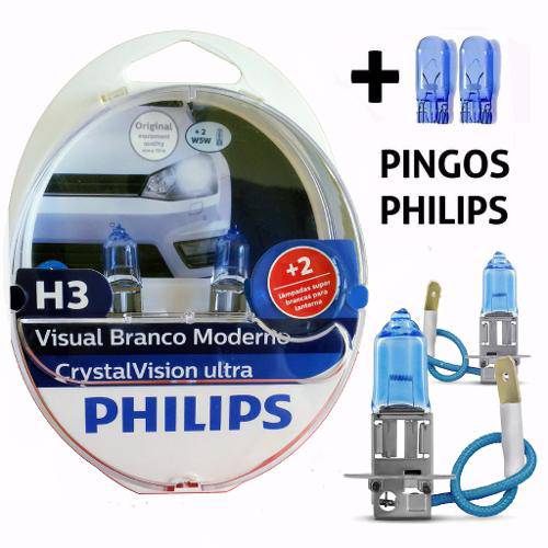 Lampada Philips Crystal Vision Ultra H3 55w Super Branca
