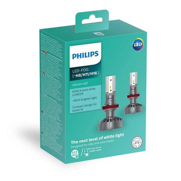 Lâmpada Philips Super Branca Ultinon Led H8/H11/H16