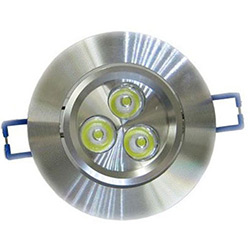 Lâmpada Super LED 3W Spot de Embutir Alumínio Branca Fria Bivolt
