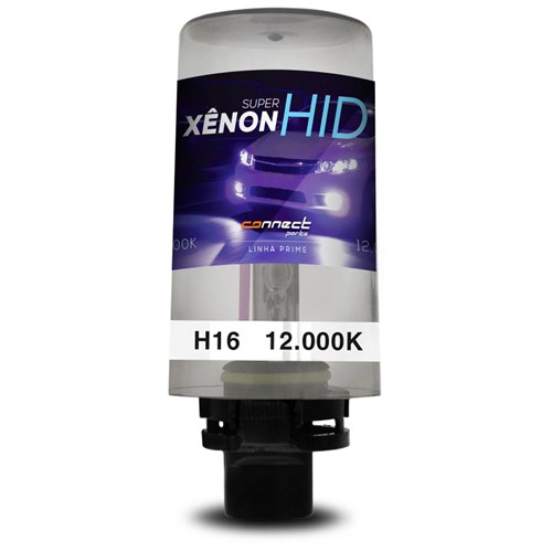 Lâmpada Xênon Reposição H16 12000K Tonalidade Azul Violeta Escuro 12V 35W
