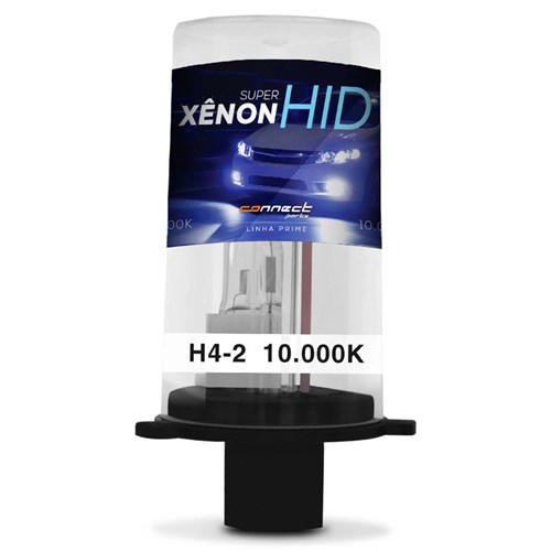 Lâmpada Xênon Reposição H4-2 10000K Tonalidade Azul Violeta 12V 35W