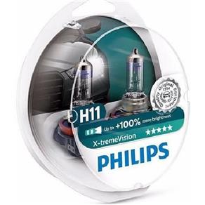 Lâmpadas Philips X-Treme Vision H11 55W 12V Kit com 2