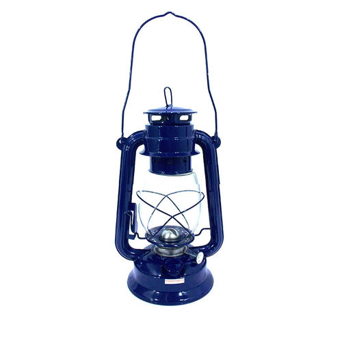 Lampião Lanterna a Querosene Azul Náutica Decoração Externo Camping Western 1005