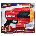 Lança Dardo Nerf Mega Tri Break E0103 - Hasbro
