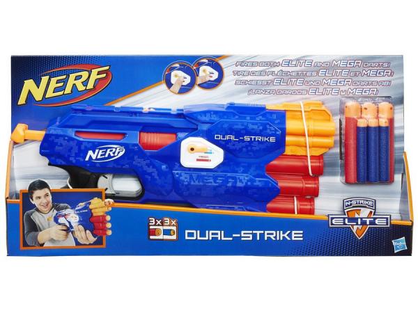 Lança Dardos Nerf Elite 2x1 Dual Strike B4620 - Hasbro