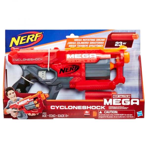 Lançador Dardos Nerf Mega Cycloneshock N-strike - Hasbro A9353