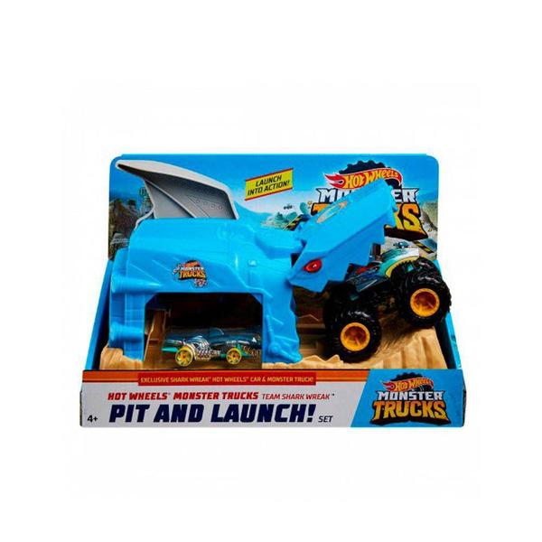 Lançador Monster Trucks Shark Wreak Hot Wheels - Mattel GKY03