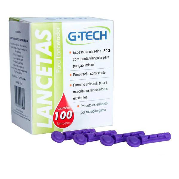 Lanceta para Lancetador 30G CX C/ 100 Un. G-Tech