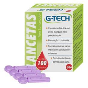Lancetas G-Tech 30G com 100 Lancetas