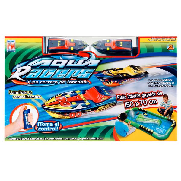 Lancha com Pista Inflável Aqua Racer Deluxe Br208 Multikids