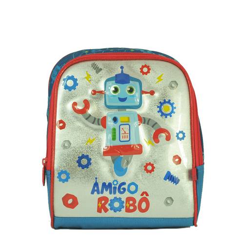 Lancheira Infantil 9" Amigo Robo Clio Ft7076l