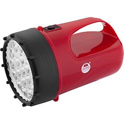 Lanterna 360678 19 LEDS Recarregável Vermelho - Worker