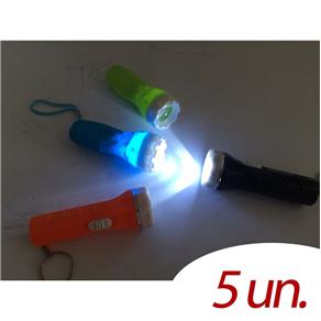 Lanterna C/1 Led - Mini 8Cm Kit C/5 Colors