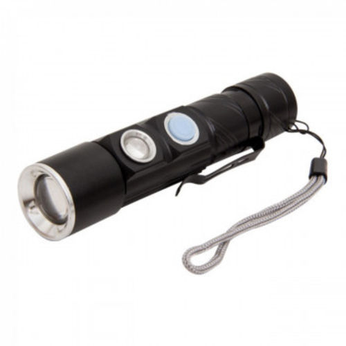 Lanterna Clip Recarregavel Via USB com Ajuste de Foco e 150 Lumens Guepardo