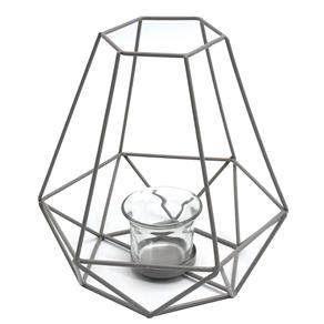 Lanterna Decorativa Evolux Mandy em Metal D184467B - Cinza