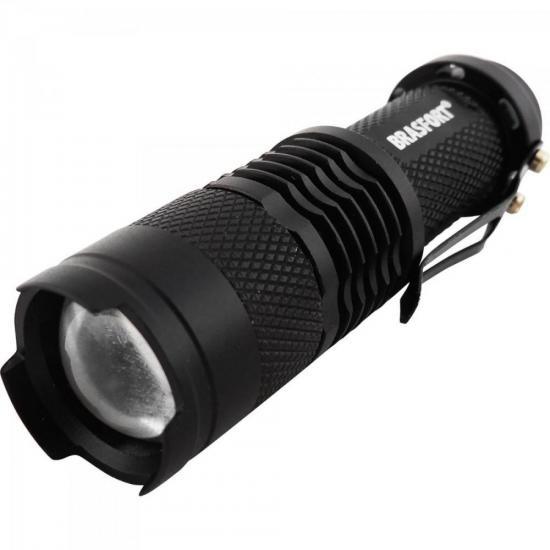 Tudo sobre 'Lanterna Led C/zoom Mini Preto Brasfort'
