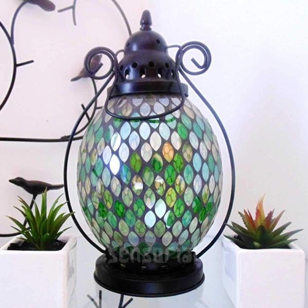 Lanterna Marroquina Decorativa Mosaico Indiana - Gc