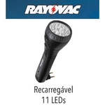 LANTERNA RECARREGAVEL 11 LEDS BIVOLT RAYOVAC