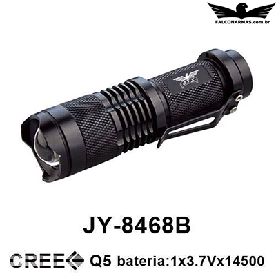Lanterna Tática Compact Jyx Jy-8468b - 258Kw / 720K Lum. - Recarregável