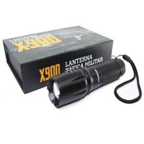 Lanterna Tática Militar X900 128000w LED T6 - Forte 3000000 Lumens