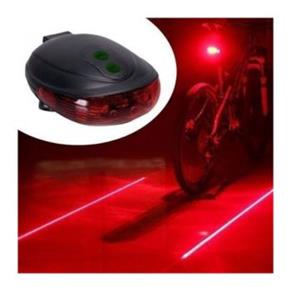 Lanterna Traseira Farol Bike com Ciclovia a Laser e Farol de Led - PRETO
