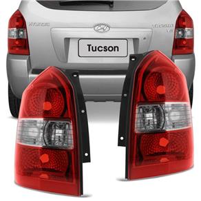 Lanterna Traseira Hyundai Tucson 2004 2005 2006 2007 2008 2009 2010 2011 2012 2013 Bicolor Cristal Lado Direito Passageiro
