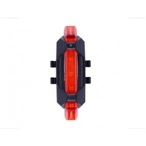 Lanterna Traseira Recarregável USB para Bicicleta - Vermelho