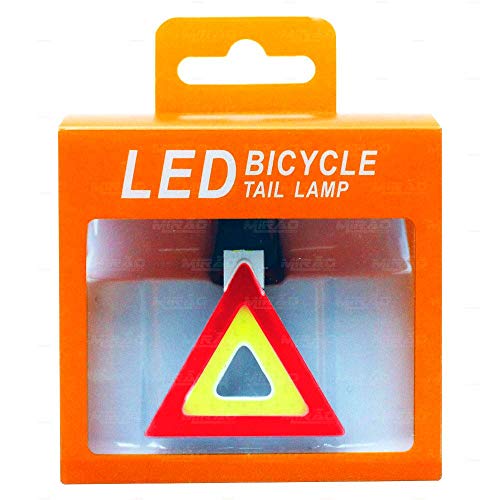 Lanterna Triangulo para Bicicleta Traseira Led Cob Usb Slim Recarregável