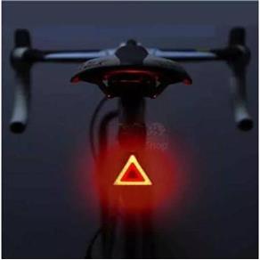 Lanterna Triangulo para Bicicleta Traseira Led Cob USB Slim