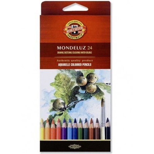 Lápis Aquarelável Estojo com 24 Cores K3718 Mondeluz