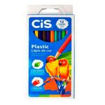 Lápis de Cor 12 Cores Plastic Cis