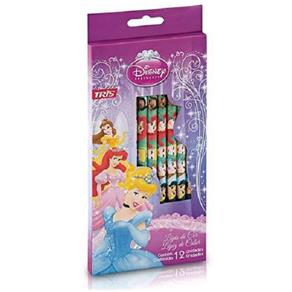 Lápis de Cor 12 Cores Princesas Disney 654232 Tris